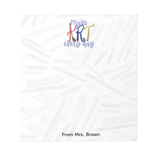 Bloc-note School supplies Art teacher notepad (Devant)