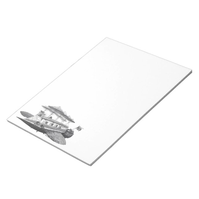 Bloc-note Science-fiction vintage Steampunk Éclipse de dirig (Incliné)