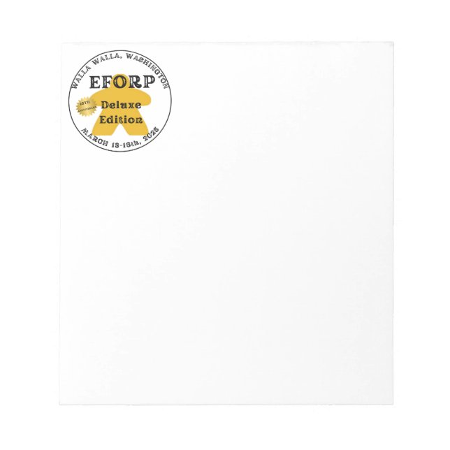 Bloc-note Scorepad officiel EFORP 2025 (Devant)