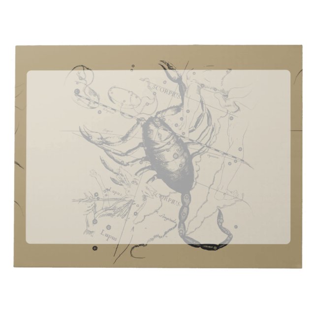 Bloc-note Scorpio Constellation Hevelius 1690 Engraving (Devant)