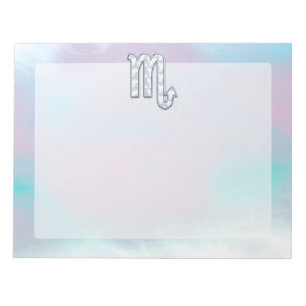 Bloc-note Scorpio Zodiac Symbol in Mother of Pearl Decor
