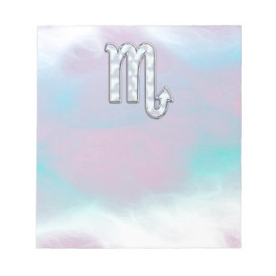 Bloc-note Scorpio Zodiac Symbol in Mother of Pearl Decor