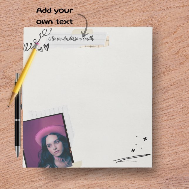 Bloc-note Scrapbook Notepad | Custom Photo & Name Gift (Scrapbook Notepad | Custom Photo & Name Gift)