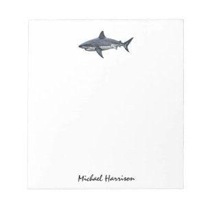 Bloc-note Script moderne tendance requin vintage personnalis