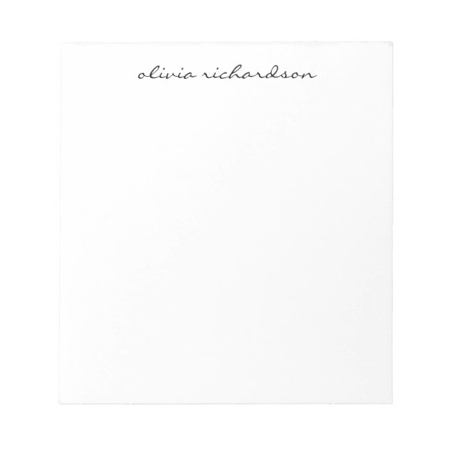 Bloc-note Script professionnel simple et moderne (Devant)