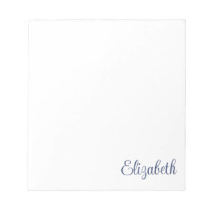 Bloc-note Script Signature Marine Blue Stationery