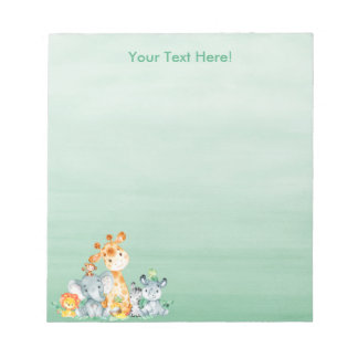 Bloc-note Sea Green Watercolor Cute