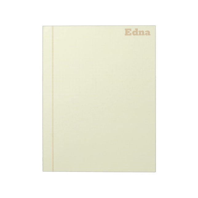 Bloc-note Sepia Lad Avec Nom Sans Lignes (Tourné)