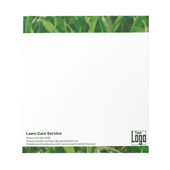 Bloc-note Service d'entretien simple de la pelouse Texte du  (Devant)