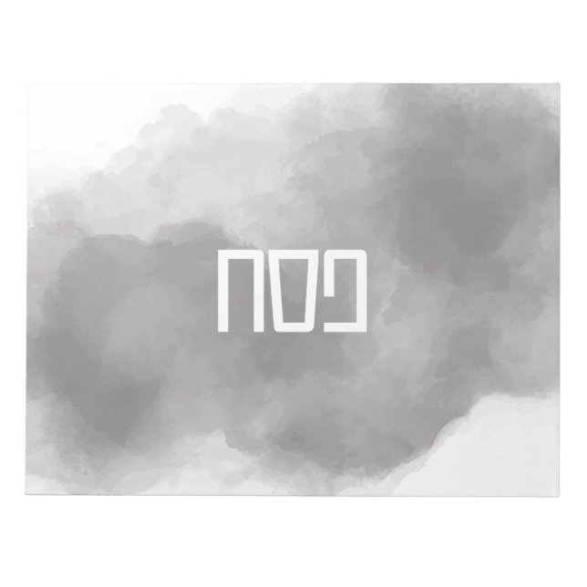 Bloc-note Set de table de pêche à l'aquarelle gris (Devant)