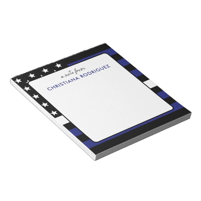 Bloc-note SGE EMT personnalisé en ligne blanche mince (Incliné)