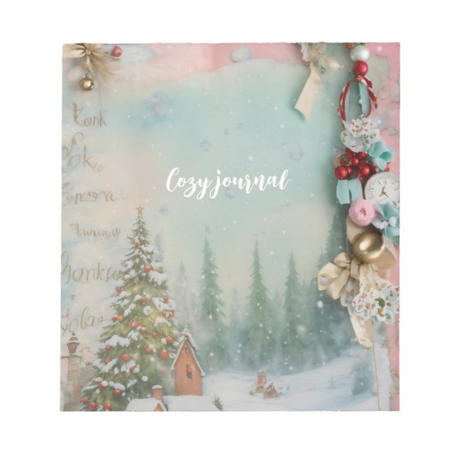 Bloc-note shabby chic dreamy mist pastel couleurs junk journ (Devant)