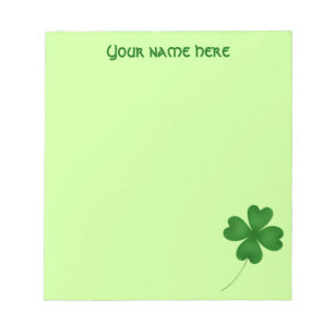 Bloc-note Shamrock chanceux simple