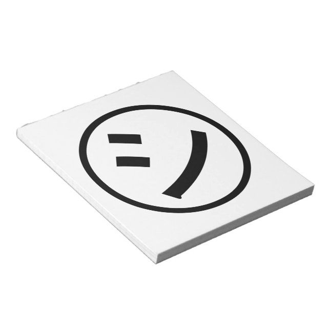 Bloc-note ㋛ Shi Kana Katakana Smiling Emoji / Emoticon (Incliné)