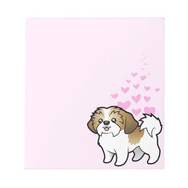 Bloc-note Shih Tzu Love (coupe de chiot) (Devant)