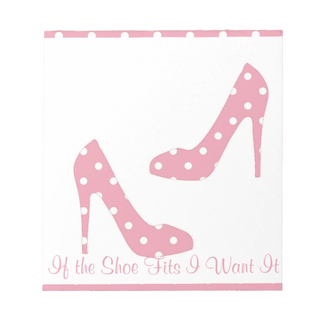 Bloc-note Si La Chaussure Est Rose (Devant)
