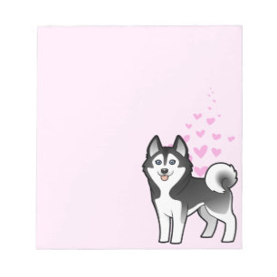 Bloc-note Sibérie Husky / Malamute d'Alaska Amour