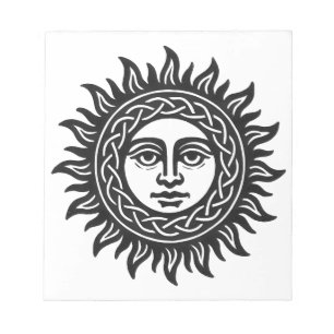 Bloc-note Sigil du Visage Solaire – Emblème du Soleil Noir