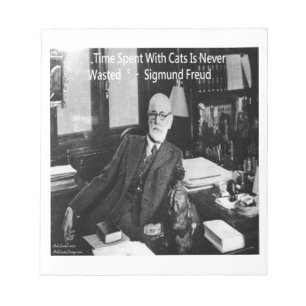 Bloc-note Sigmund Freud Dans Son Bureau & Citation de Chat D