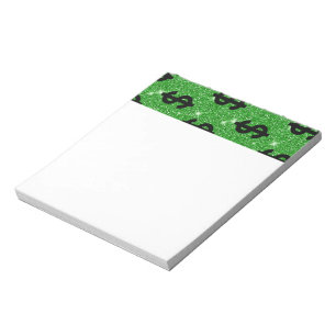 Bloc-note Signe dollar noir argent entrepreneur Wall Street