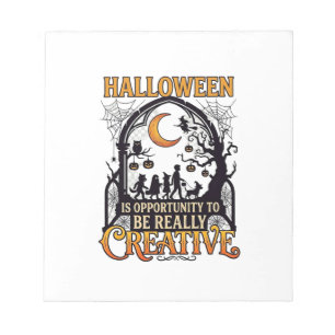 Bloc-note Silhouette Créatif Enfants Halloween Croissant De 