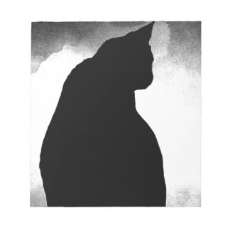 Bloc-note Silhouette de chat noir