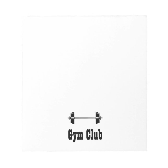 Bloc-note Silhouette de la salle de gym Barbell (Devant)