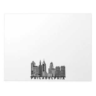 Bloc-note Silhouette de l'horizon de Philadelphie 