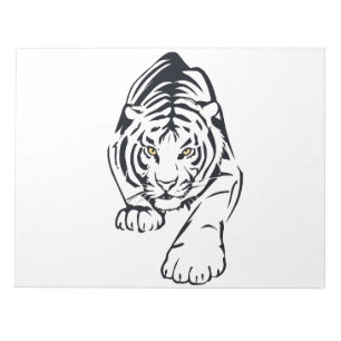 Bloc-note Silhouette majestueuse en Tigre dans l'art vectori
