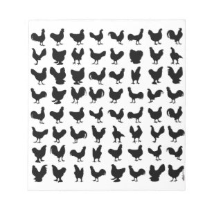 Bloc-note Silhouettes de poulet