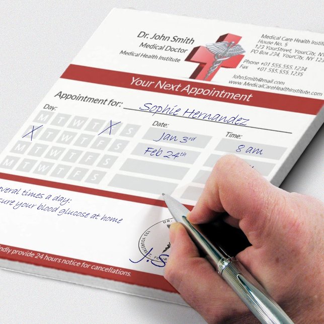 Bloc-note Silver Caduceus Croix Rouge Rendez-vous Médicale (Créateur téléchargé)