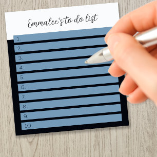 Bloc-note Simple à faire Doublure bleue blanche numérotée pe