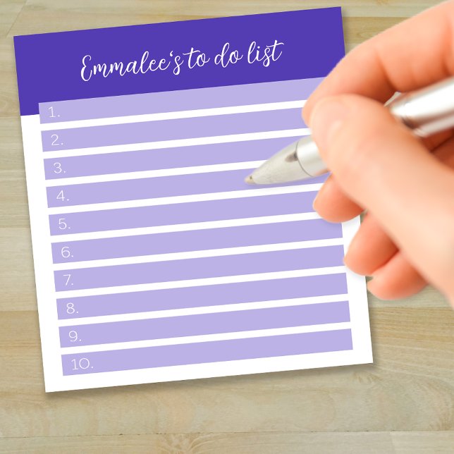 Bloc-note Simple À Faire Personnalisable Linne Numéroté Viol (Créateur téléchargé)