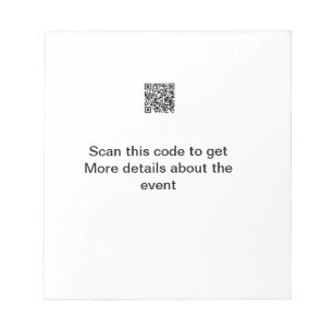 Bloc-note Simple analyse de code Q R modèle d'événement méti