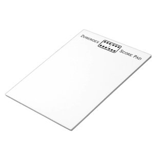 Bloc-note Simple Double Sixty Domino Jeu Score Pad Blanc
