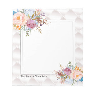 Bloc-note simple, élégant, moderne, tendance, floral