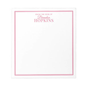 Bloc-note Simple From the Desk of Script Rose