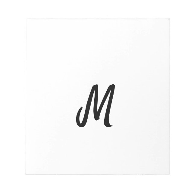 Bloc-note simple logo monogramme minimal personnalisé (Devant)