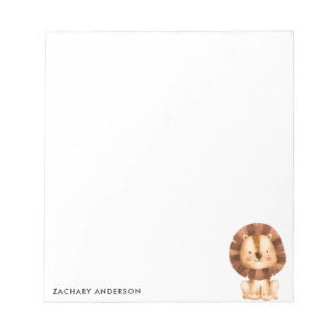 Bloc-note Simple mignon bébé Lion enfants Personnalisé