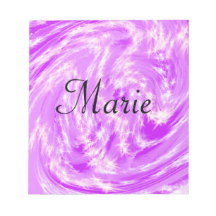 Bloc-note simple minimal léger pastel rose ajoutez votre nom