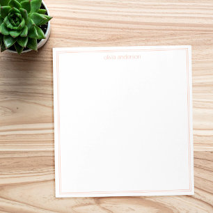 Bloc-note Simple Moderne Minimaliste Pocher Deux Monogrammes