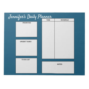 Bloc-note simple planificateur quotidien personnalisé liste