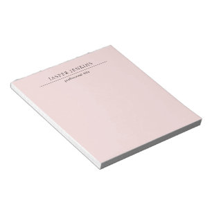Bloc-note Simple Rose Professionnel Minimal Moderne