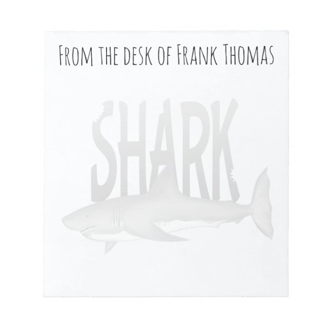 Bloc-note Simple Style Nature Shark Ocean Sea Life (Devant)
