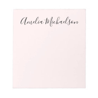 Bloc-note Simple tendance moderne minimaliste rose pastel