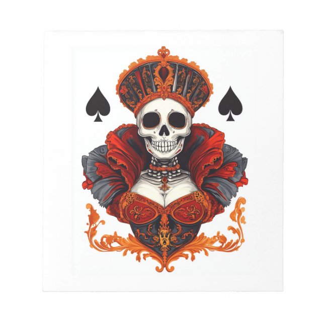 Bloc-note Skull Queen of Spades (Devant)
