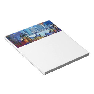Bloc-note SlipperyJoe NYC graffiti lune entourée tourbillonn