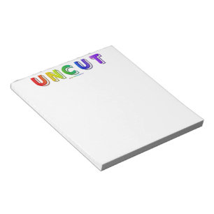 Bloc-note SlipperyJoe's uncut en arc-en-ciel couleurs trois