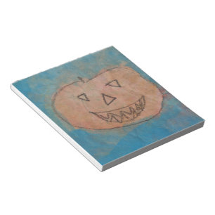 Bloc-note Smiling Pumkin, Halloween Kids Art Watercolor