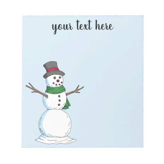 Bloc-note Snowman (Devant)